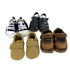 Lot of 4 Pairs of Baby Shoes - 2 -12 Months